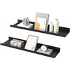 SONGMICS CUSTOS Collezione - Mensole da Muro, Set di 2 Mensole da Parete in Metallo, per Decorazioni e Cornici Fotografiche, 4 Viti Incluse, Disposizioni Multiple, Nero Inchiostro LFS014BH01
