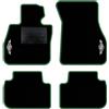 QUEMAR Tappetini Auto per MINI Countryman F60, Bordo Verde, 2 Ricami | 2017-2024 / anche Hybrid / Kit Tappeti Moquette e Gomma su Misura / Set 2 Anteriori + 2 Post./ Ricami e Colori Personalizzati