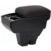 YJYWZH Bracciolo per Citroen C3 2017-2023 con Vano Smartphone | Vano smartphone,Portabicchieri,Doppio vano portaoggetti,Bracciolo centrale scorrevole,Pelle PU,Base specifica per veicolo