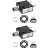 ECSiNG Automatico A Pulsante 2X con Cappucci per Pulsanti Interruttore di Ripristino Manuale Protezione da Sovraccarico 125-250 V CA / 50 V CC 5 A
