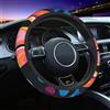 Mexpekil Coprivolante universale per auto con motivo astratto colorato marmo, antiscivolo, accessorio decorativo per auto, adatto alla maggior parte delle auto (38 cm), confezione da 1