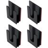 LT Easiyl 4 Pezzi Supporto Per Microfono Adesivo Per Radio CB In Metallo Per Auto Camion Casa E Ufficio 36x30x9 Mm