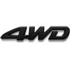 Ham-Hash Adesivo 3D per auto, 4 x 4, in metallo 4 wd, cromato o nero, con logo a tutte le ruote, in argento, 4 x 4, logo limitato, per auto, moto, moto (1 x 4 WD, nero)