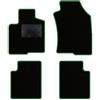 QUEMAR Tappetini Auto per Lancia Ypsilon 5 porte, Bordo Verde, 0 Ricami | dal 2011 / anche Hybrid / Kit Tappeti Moquette e Gomma su Misura / Set 2 Anteriori + 2 Post. / Ricami e Colori Personalizzati