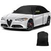kswiown Copertura Mezza Compatibile con Alfa Romeo Giulia 2016-2025, Copertura Auto Impermeabile, Telone per Garage con Strisce Riflettenti, Protezione da Neve e Polvere