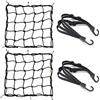 ZHIHUITL Rete portabagagli per moto,Rete Ragno Elastica Moto,2pz Rete Ragno Elastica + 2pz Corda Elastica,Corde Elastiche con Ganci Rete,Bici Portapacchi Coprire Appendere Casco Bagagliai con Ganci