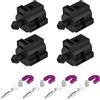 ECSiNG Connettore A 1 Pin 4 Pezzi 1J0973701A Compatibile Con VW Compatibile Con Audi Sensore Interruttore Pressione Olio