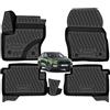 W-Parts 4 TAPPETI-TAPPETINI IN GOMMA A VASCA 3D TPE PER FORD Kuga 2019 IN POI