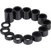 SHMT Kit distanziale perno ruota I.D. 3/4 O.D. 1 1/8- 13 distanziali neri Compatibile con Harley Custom Bobber e Chopper Dyna Softail Sportster 883