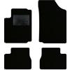 QUEMAR Tappetini Auto per Citroen C3 I, Bordo Nero, 0 Ricami | 2002-2009 / Kit Tappeti Moquette e Gomma su Misura / Set 2 Anteriori + 2 Posteriori / Ricami e Colori Personalizzati