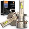 D-Lumina Lampadina H4/HB2/9003 LED Canbus 150W 28000LM,Chip CPS 6500K 600% Brillante,Tipo Universale Con Lenticolari Che Senza Lenticolari,Tubo di Rame Spesso+Raffreddamento a Ventola,H4 LED 2 Pezzi
