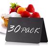 IRICUS 30 pezzi Mini lavagna 10x7cm per Segnaposti Matrimoni - Feste - Numero di Tavolo - Cartellini Prezzi - Cartelli Alimentari - Mini lavagna per Buffet