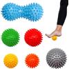 MEIEGOU Set di 6 palline da massaggio per riccio con durezza e dimensioni diverse, palla per massaggiare le mani, la schiena