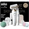 Braun Silk-Épil 9 Flex Epilatore Elettrico Donna, Accessori, 9-681 3d Oro | SkinSpa, Testina Flessibile a 360° per Epilazione Semplice, Impermeabile, Batteria Ricaricabile, Pelle Liscia a Lungo
