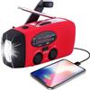OEM Radio di emergenza con manivella - Radio di emergenza alimentata da energia eolica e solare - Radio di emergenza FM - Radio di emergenza dinamica - Radio di emergenza con torcia