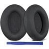 Merkloos Cuffie di ricambio in microfibra SOULWIT per cuffie over-ear Sony WH-1000XM3 (WH1000XM3), con schiuma isolante acustica, maggiore spessore - colore nero
