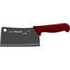 Starrett Coltello da cuoco BKR509-6 largo rettangolare da 150 mm, lama professionale da cucina - manico rosso ultra affilato per verdure e carne