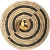 Lussiol - lampada Booty, lampada da parete bohémien, naturale, hygge - applique decorativa in seagrass intrecciata naturale - supporto in metallo nero, attacco E27, possibilità lampadina LED, motivo 2