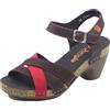 Jungla 7459 Jockey Cafe Pop Camila Sandali per Donna in Pelle Marrone con Tacco Alto