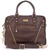 Catwalk Collection Handbags - Grande Borsa Tote Pelle - Cartella a Tracolla per Laptop - Borsa Ufficio Donna - Valigetta 24 Ore - Sienna