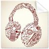 DIYthinker Regalo Illustrazione Musica Auricolare del Modello Occhiali Panno Panno di Pulizia pulitore dello Schermo del Telefono 5pcs