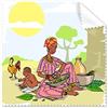 DIYthinker Nero Donna Bambino Totems Occhiali Panno di Pulizia del Panno aborigeno Africano dello Schermo del Telefono 5pcs Cleaner
