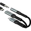 zoyuzan Adattatore da tipo C a AUX (2 in 1) USB C per cuffie audio per iPhone 17 16 15 Pro Max 3,5 mm cavo caricabatterie compatibile con Samsung S25 S24 S23 Splitter Dongle Cord per Apple Phone cablato