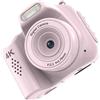 JoyousMall Portachiavi con fotocamera digitale, Action Camera ad alta definizione | Materiale ABS, dimensioni compatte 51,5 mm, 4K HD per video, display da 1,54 pollici, design portachiavi, nero rosa bianco