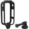 Alksubbm Gabbia per fotocamera pronta per treppiede, MullionStyle COLORE NERO | Open Access Frame Cold Shoe Adattatore per Vlog Viaggio Selfie Stick Outdoor Footage
