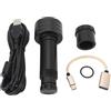 Cuifati 5MP USB C Montatura Microscopio Fotocamera, 23.2mm Adattatore per | Oculare telescopio digitale con corpo in lega di alluminio, per telescopio astronomico e microscopio biologico