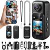 AIKER Mini Action Cam,Pro Nuovo Wifi Body Cam Magnetica Indossabile-Immagini HD/Custodia Di Ricarica 1600mah/ 8h Autonomia /40m Impermeabile /120° Grandangolo Dashcam Moto