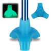 supregear Punta Tripode per Bastone, Brilla al Buio, Base Antiscivolo, Si Adatta a Bastoni da 3/4 Pollici, Migliora Stabilità e Visibilità al Buio, Blu