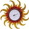 KESOTO Termometro da Esterno Decorativo in Ferro, Diametro 38 cm, Ornamento Decorativo da Esterno a Forma di Girasole, termometro da Parete per Balcone e, a