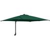 vidaXL Ombrello da Giardino Verde 248,5 x 247,5 x 160 cm, Parasol da Giardino, montabile a Muro, Resistente UV, Tenda Regolabile, Ombrello Moderno, per Patio
