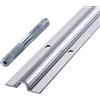 SOTECH Binario a pavimento SOTECH per porte scorrevoli con rulli (R10) Binario di scorrimento 1000 x 55 x 15 mm in acciaio zincato, incl. perno di collegamento per porte scorrevoli
