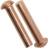 AERZETIX Set di 12 rivetti pieni in rame Ø5x25 mm/testa semitonda