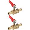 Create idea 2x In Ottone Con Maniglia Valvola A Sfera Di Commutazione Da 8 Mm Utilizzata Per Rubinetto Di Scarico Della Conduttura Del Carburante.