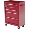 HOMCOM Carrello Porta Utensili con Cassettiera con Cassettiera Rosso | Attrezzatura, 61.5x33x82.5cm
