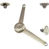 LOOTICH Duo Standard Versione Pesante Sistema di Supporto per Porta a Ribalta Staffe per Cerniere per Ante di Armadi in Legno Telai in Alluminio Fissaggio Armadio Cucina Ammortizzatore Argento 1 set
