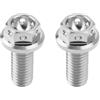 ECSiNG 2pz M6x15mm Bulloni A Testa Esagonale Flangiati Bullone Esagonale In Titanio Completamente Filettato Bulloni Forati Per Bici Sportive E Kart Filo Di Bloccaggio Argento