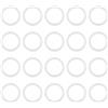 Create idea 20 Pezzi Rondelle In Nylon Da 19 Mm Per Riparazione Maniglie Porte 21 X 16,3 X 1,1 Mm Bianche