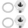 Create idea 2 Pezzi M18x1,5 A M12x1,25 Riduttore Tubo Di Conversione In Acciaio Inossidabile 304 Per Tubo Dell'acqua Del Sensore Dell'auto