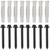 Be In Your Mind 12 Set Viti Per Montaggio TV Kit Di Bulloni Per Supporto TV M8x60 Montaggio A Parete Parete In Cemento Parete Con Trave In Legno Kit Di Tasselli Hardware Con Peso Di Carico Grande