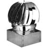 BRICOQUI Cappello girevole base quadra in acciaio inox monoparete diverse misure comignolo stufa camino tubi canne fumarie fumaiolo attacco maschio (300 X 300)