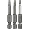 QUARKZMAN 3Pz T20 Punte Cacciaviti Torx 2 (50mm) L Set Precisione | Gambo Esagonale 1/4, Magnetiche, Senza Foro, Antimanomissione, a Stella a 6 Punte, in Acciaio S2, per Uso Industriale