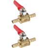 Create idea 2x Maniglia Rossa Valvola A Doppia Pagoda Interruttore Valvola Da 6 Mm Utilizzato Per Rubinetto Di Scarico Della Conduttura Del Carburante