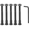 QUARKZMAN 5 Set Bulloni a Testa Esagonale M8x100mm con Dado M8x18mm Nero | Bulloni Testa Cilindrica e Chiave Esagonale Bulloni e Viti per Connettori Mobili per Cintura a Scomparsa Nero