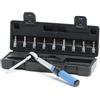 XPOtool Set di chiavi dinamometriche 11 pz. 1/4 (6,35 mm) 5-25 Nm Cricchetto reversibile 9 prese S2