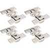Be In Your Mind 4pcs Porta dell'armadio Pieghevole Doppia Porta Pannello Cerniera 180 Gradi Cerniera Supporto Porta dell'armadio Copertura Flip 65x50x21mm Per Tavolo Pieghevole Tavolo Flip Board