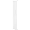 Monster Shop Radiatore Ovale a Colonna Singola 1800 x 360 mm Verticale Design Moderno Acciaio al Carbonio Riscaldamento Centrale Bianco con Kit Fissaggio e Spazzola